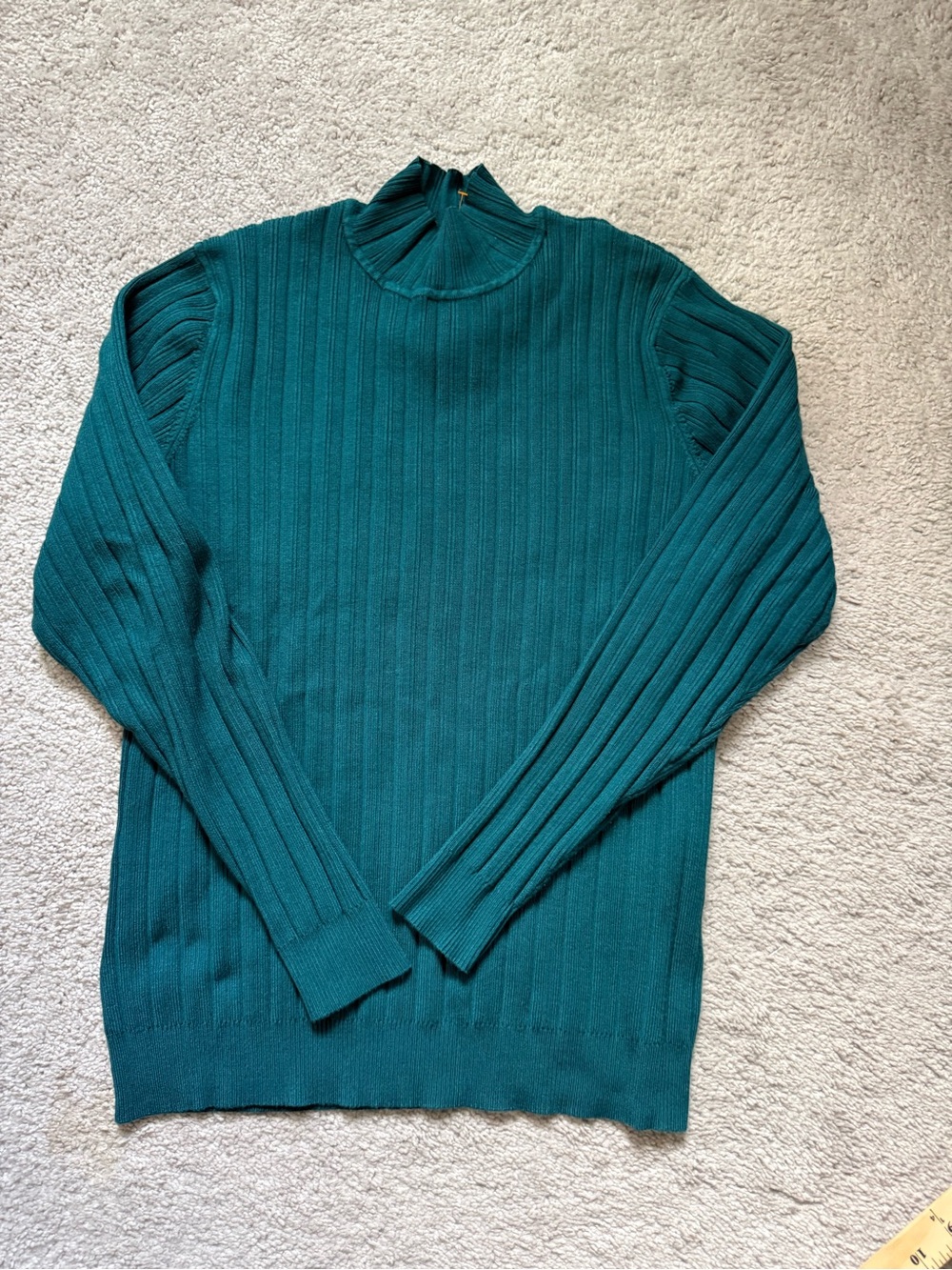 Cato Women’s Teal Ribbed Mock Neck Sweater